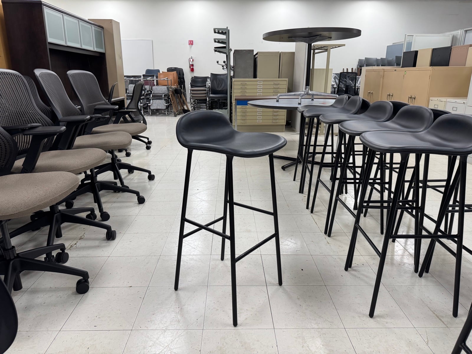 Black Leather Counter Stools