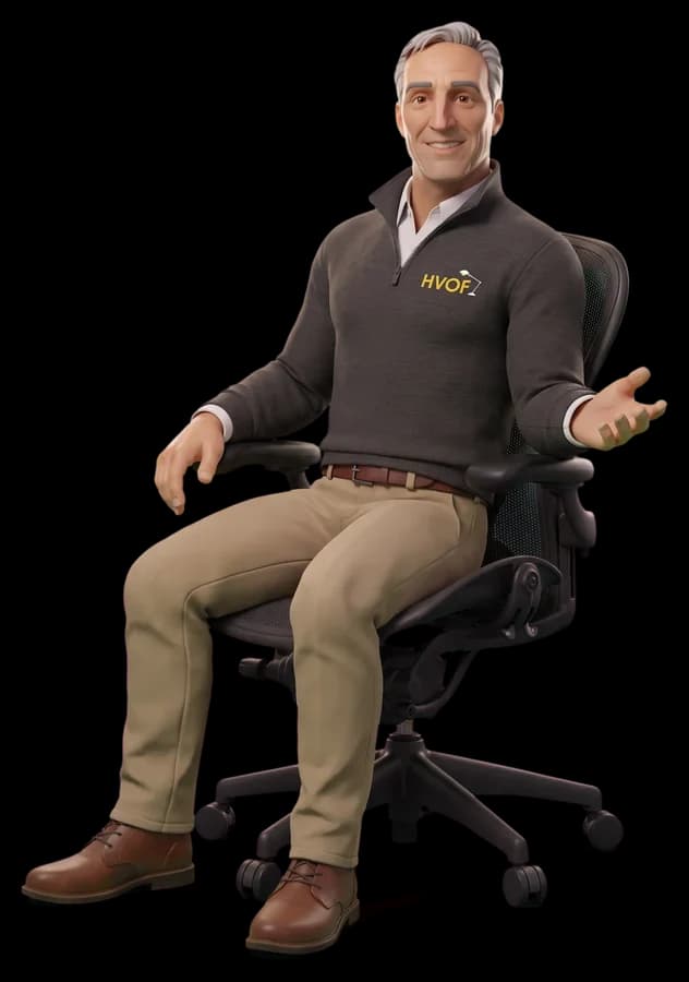 Steve sitting in a mesh task chair