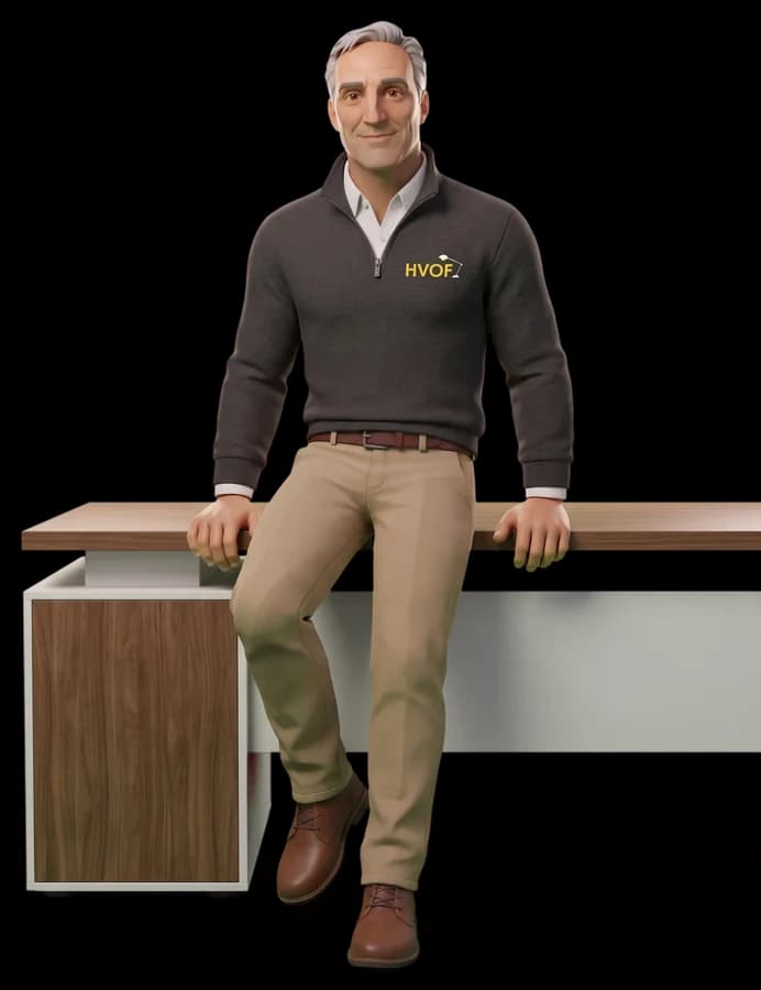 Steve sitting on the edge of a desk