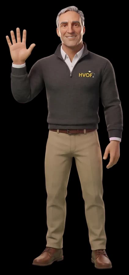 Steve, HVOF's furniture consultant, waving hello