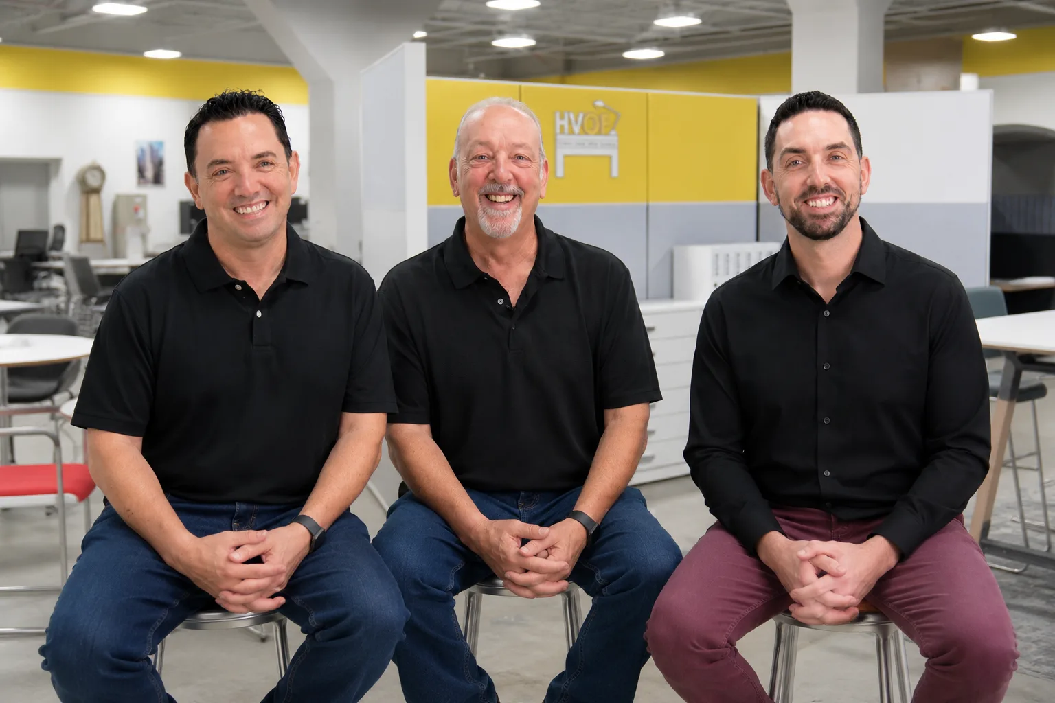Three generations of the family behind Hudson Valley Office Furniture in the Wappingers Falls showroom